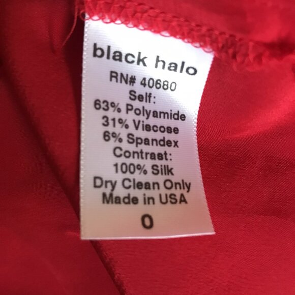 Anthropologie Black Halo Blue Red Wrap Top Mini Dress Size 0 - Picture 9 of 9